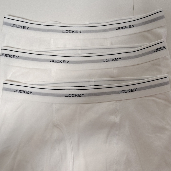 New Jockey Men's Classic White Boxer Briefs 3-Pairs  Sz 32-34 - Picture 3 of 9